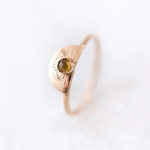 14K Gold Filled Sunrise Ring with Citrine